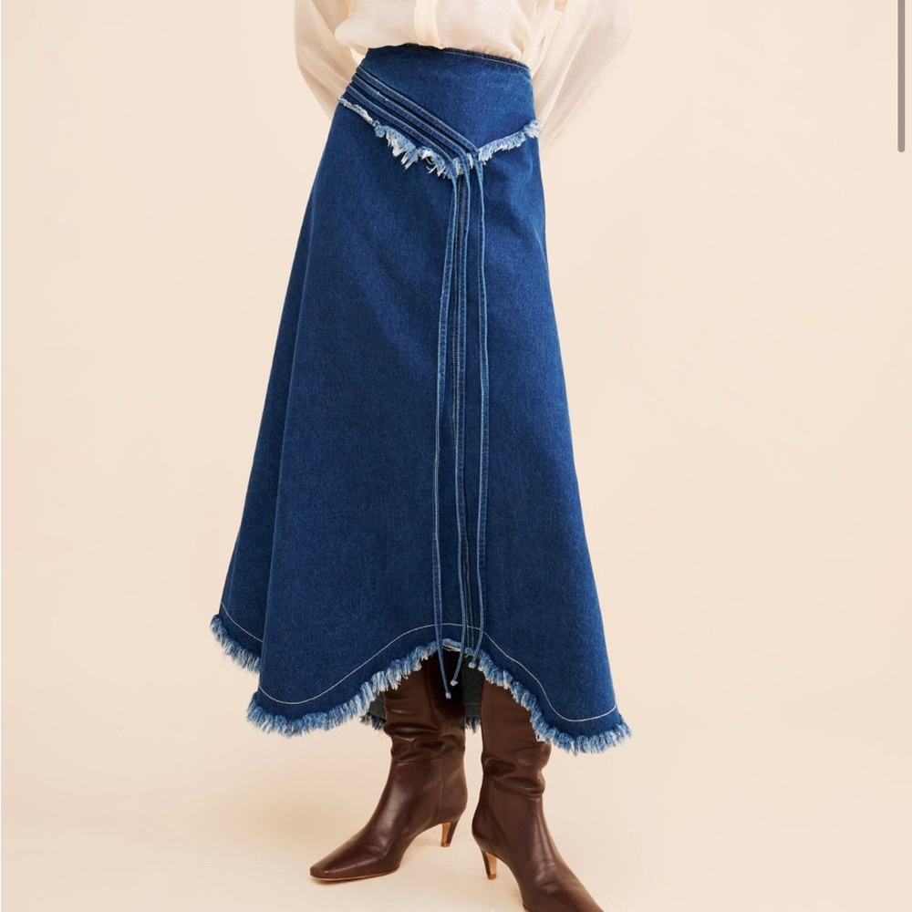 Lioness Indigo Denim Skirt